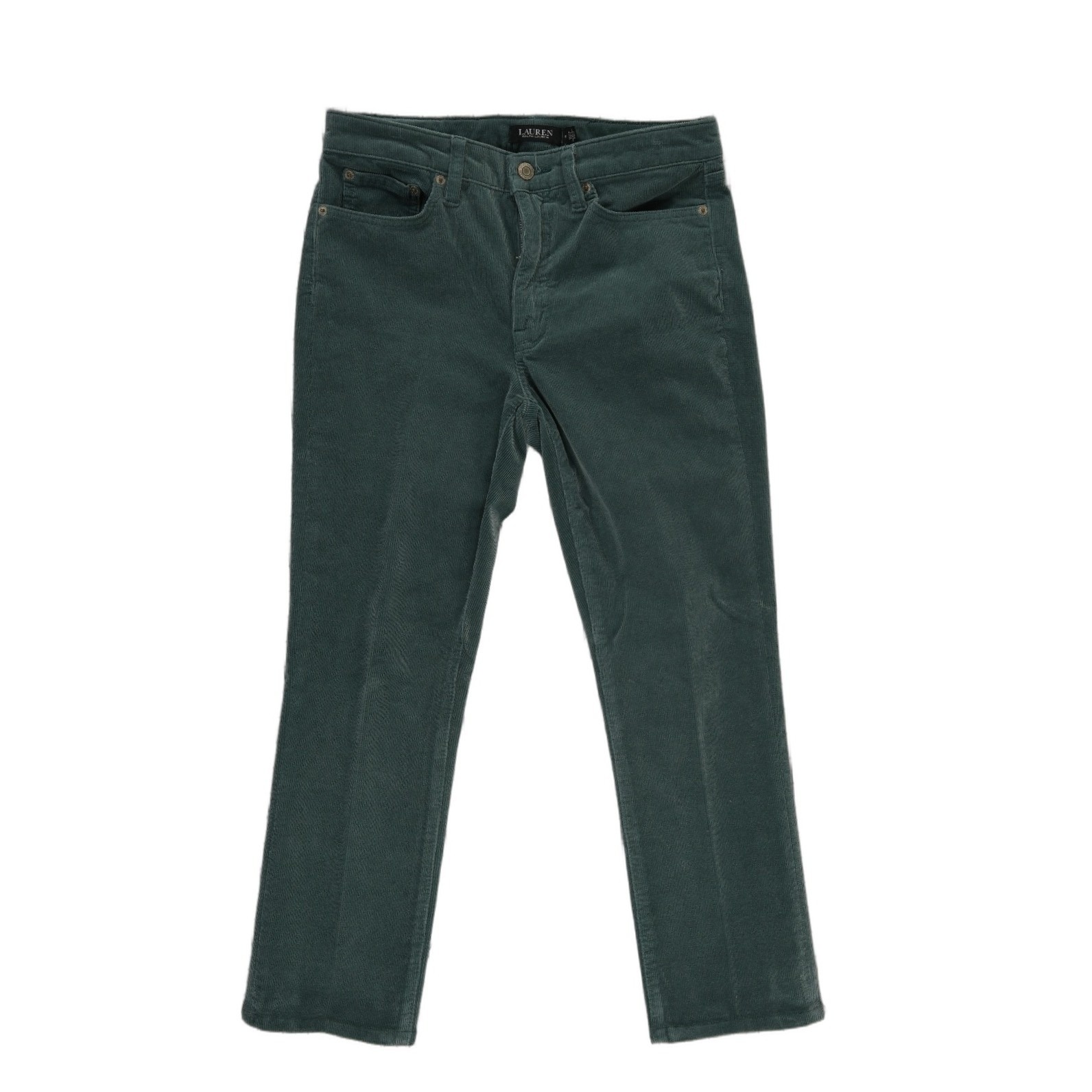Lauren Ralph Lauren Corduroy Pants Women's Size 8 Forest Green Straight Leg